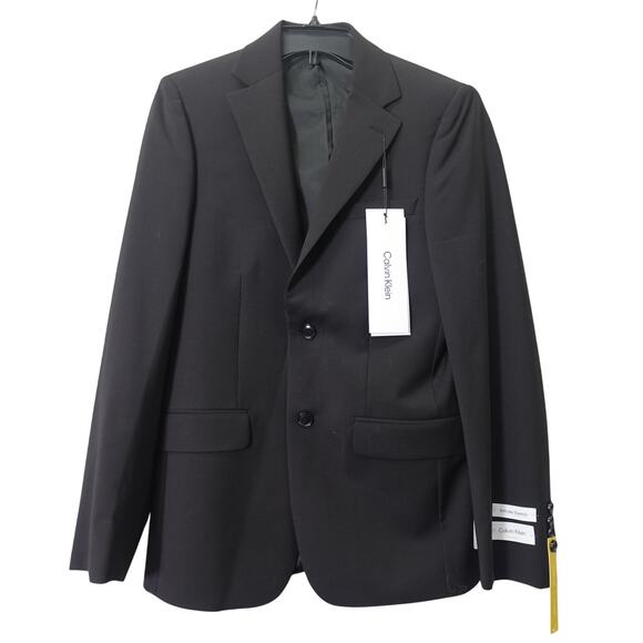 Calvin Klein Skinny Fit Black Suit Jacket 36 Short